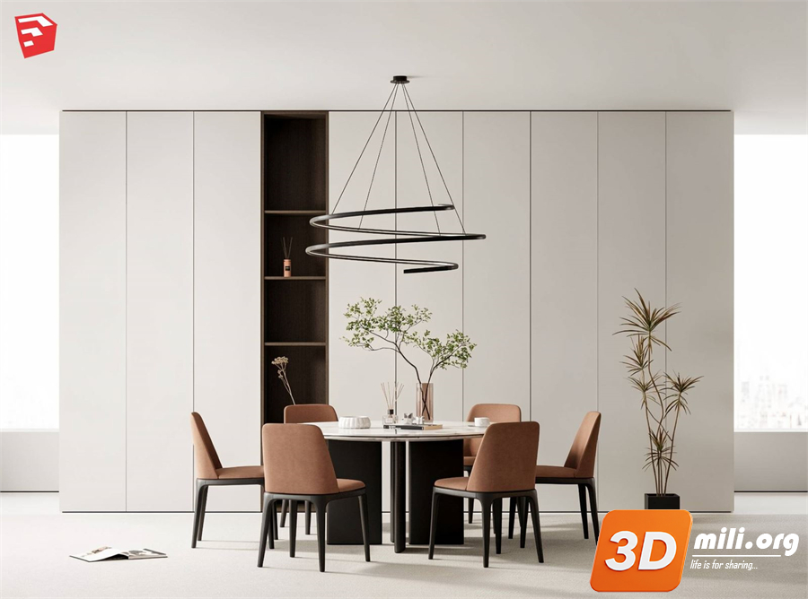 Dining Table Set Skp Files
